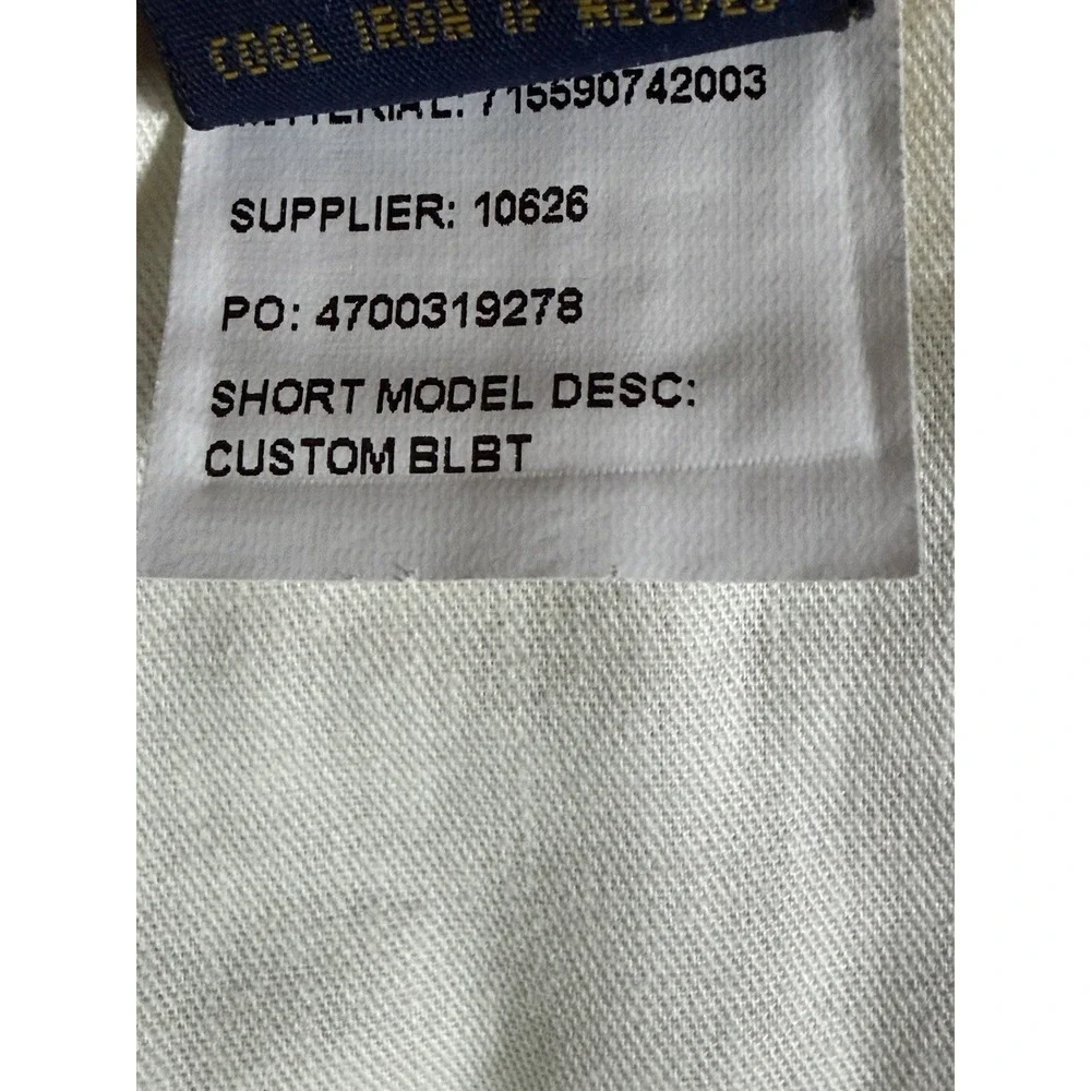 Polo Ralph Lauren 36x30 Tan 100% Linen Mens Dress Pants Trousers Made In Italy
